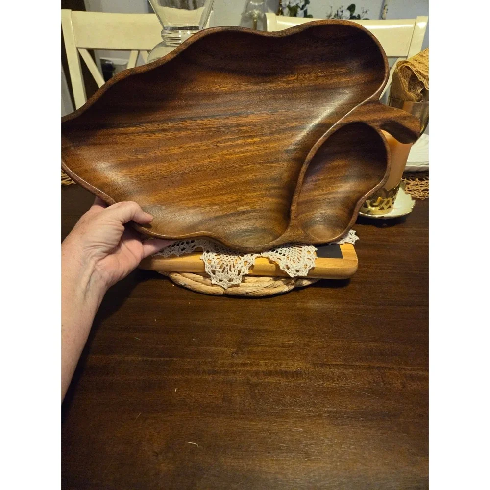 vintage monkey pod serving tray